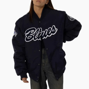  1995 Carlton Blues Script Bomber Jacket