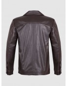 2 Button Brown Leather Blazer