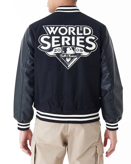 2009 NY Yankees World Series Black Varsity Jacket 2009 NY Yankees World Series Black Varsity Jacket