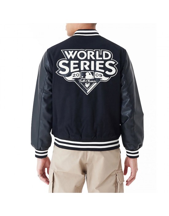 2009 NY Yankees World Series Black Varsity Jacket