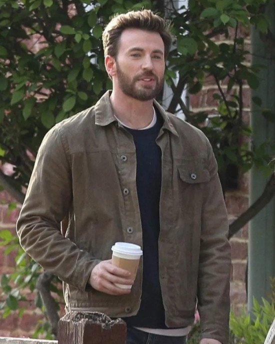 2023 Ghosted Chris Evans Brown Jacket 2023 Ghosted Chris Evans Brown Jacket