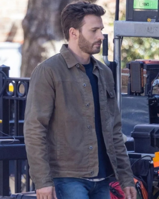 2023 Ghosted Chris Evans Brown Jacket 2023 Ghosted Chris Evans Brown Jacket