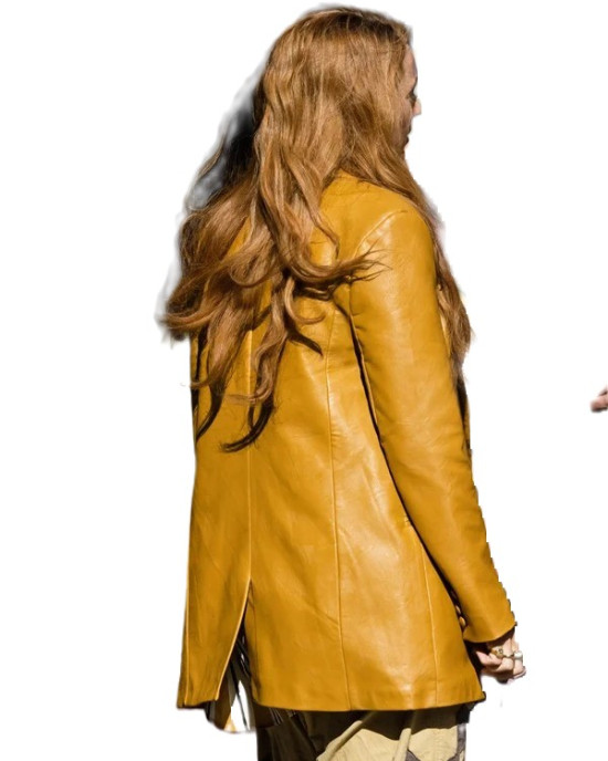 2024 Blake Lively It Ends With Mustard Coat