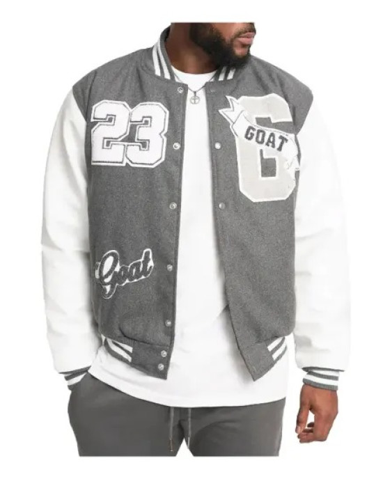 23 Goat Gray Varsity Jacket 23 Goat Gray Varsity Jacket