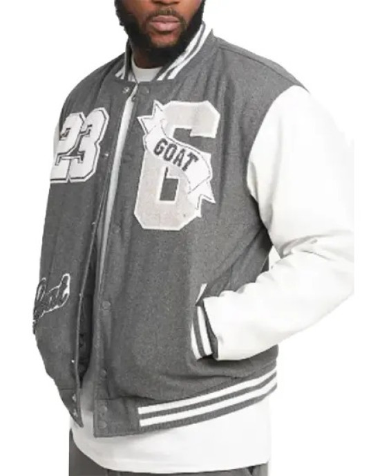 23 Goat Gray Varsity Jacket 23 Goat Gray Varsity Jacket