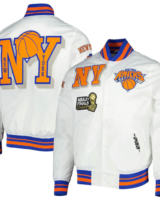 2x Finals Champions Mash Up Capsule New York Knicks White Jacket 2x Finals Champions Mash Up Capsule New York Knicks White Jacket