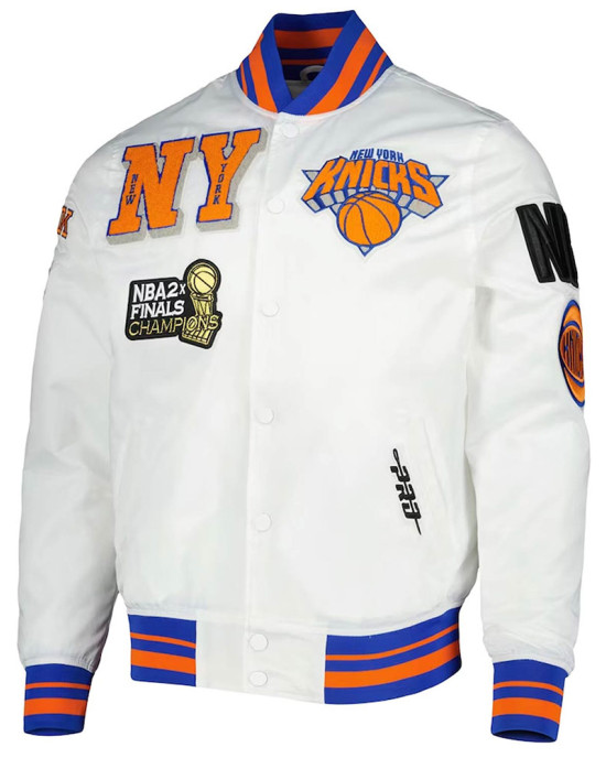 2x Finals Champions Mash Up Capsule New York Knicks White Jacket 2x Finals Champions Mash Up Capsule New York Knicks White Jacket