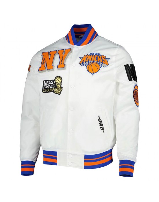2x Finals Champions Mash Up Capsule New York Knicks White Jacket