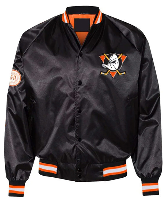30th Anniversary Anaheim Ducks Black Satin Jacket