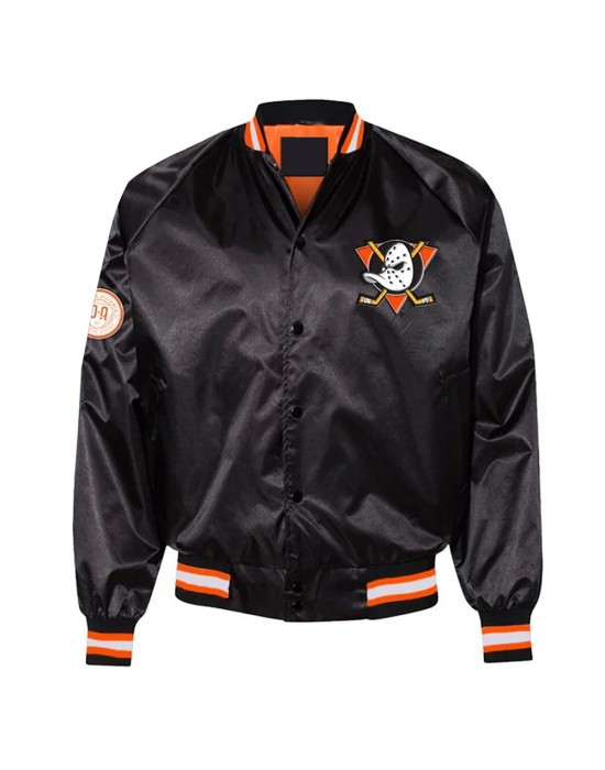 30th Anniversary Anaheim Ducks Black Satin Jacket