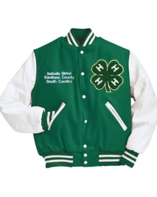 4-H Green and White Varsity Jacket 4-H Green and White Varsity Jacket