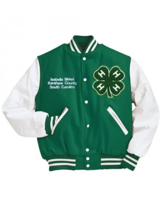 4-H Green and White Varsity Jacket