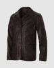 4 Button Brown Leather Coat 4 Button Brown Leather Coat