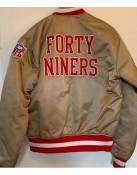 49ers Gold Bomber Satin Jacket