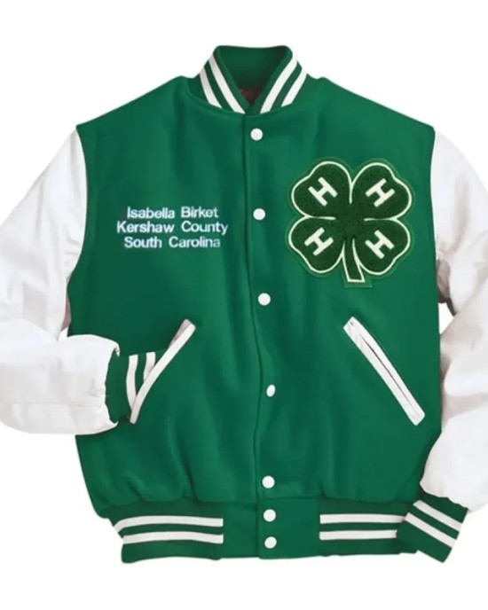 4h Green and White Varsity jacket 4h Green and White Varsity jacket