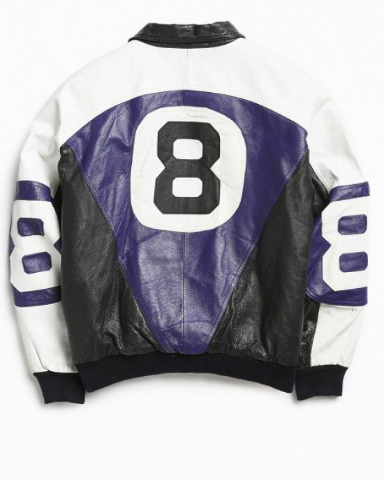 8 Ball Bomber Purple Leather Jacket 8 Ball Bomber Purple Leather Jacket