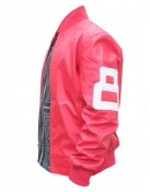 8 Ball Pink Bomber Leather Jacket