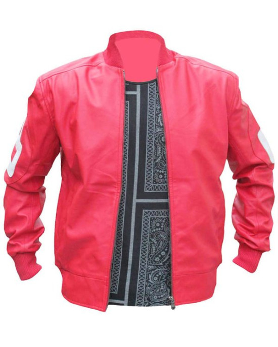 8 Ball Pink Bomber Leather Jacket 8 Ball Pink Bomber Leather Jacket