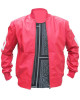 8 Ball Pink Bomber Leather Jacket 8 Ball Pink Bomber Leather Jacket