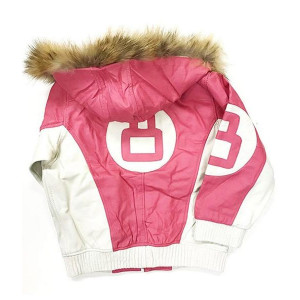 8 Ball Pink and White Hooded Parka Jacket