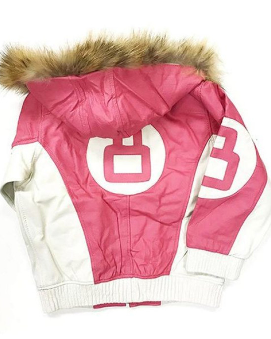 8 Ball Pink and White Hooded Parka Jacket 8 Ball Pink and White Hooded Parka Jacket