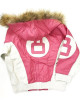 8 Ball Pink and White Hooded Parka Jacket 8 Ball Pink and White Hooded Parka Jacket