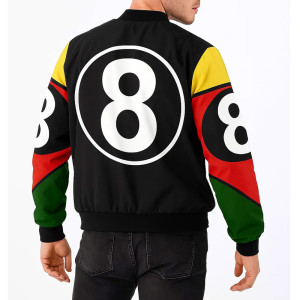 8 Ball Vintage Black Bomber Jacket