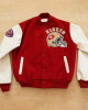 80’s San Francisco 49ers Red Wool And White Leather Varsity Jacket 80’s San Francisco 49ers Red Wool And White Leather Varsity Jacket