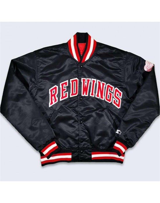 80’s Detroit Red Wings Black Bomber Jacket