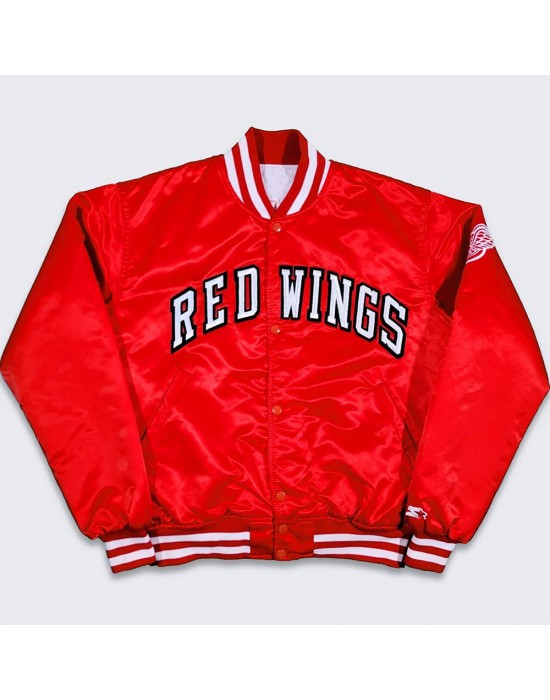 80’s Detroit Red Wings Red Bomber Jacket