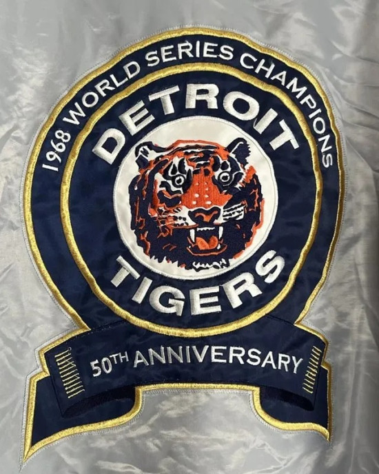90’s Detroit Tigers World Series Navy and Gray Jacket