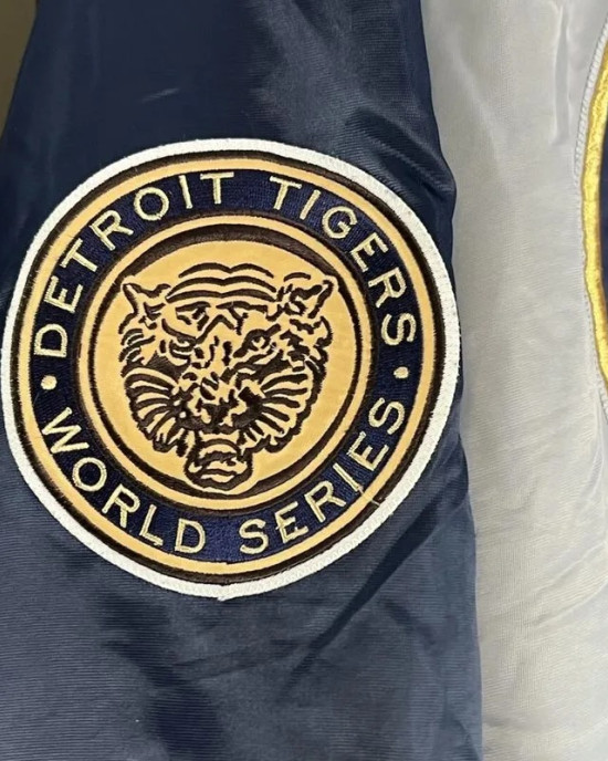 90’s Detroit Tigers World Series Navy and Gray Jacket