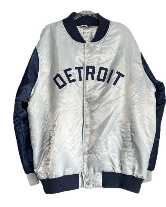 90’s Detroit Tigers World Series Navy and Gray Jacket