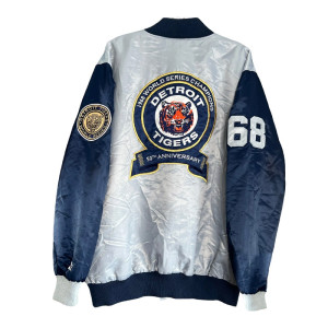 90’s Detroit Tigers World Series Navy and Gray Jacket