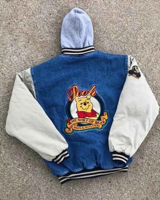 90s Xxxtentacion Winnie The Pooh Varsity Denim Jacket 90s Xxxtentacion Winnie The Pooh Varsity Denim Jacket