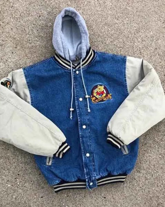 90s Xxxtentacion Winnie The Pooh Varsity Denim Jacket 90s Xxxtentacion Winnie The Pooh Varsity Denim Jacket