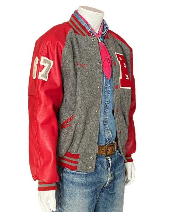 90s Gray Red Letterman Jacket 90s Gray Red Letterman Jacket