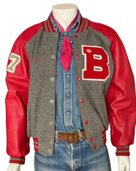 90s Gray Red Letterman Jacket 90s Gray Red Letterman Jacket
