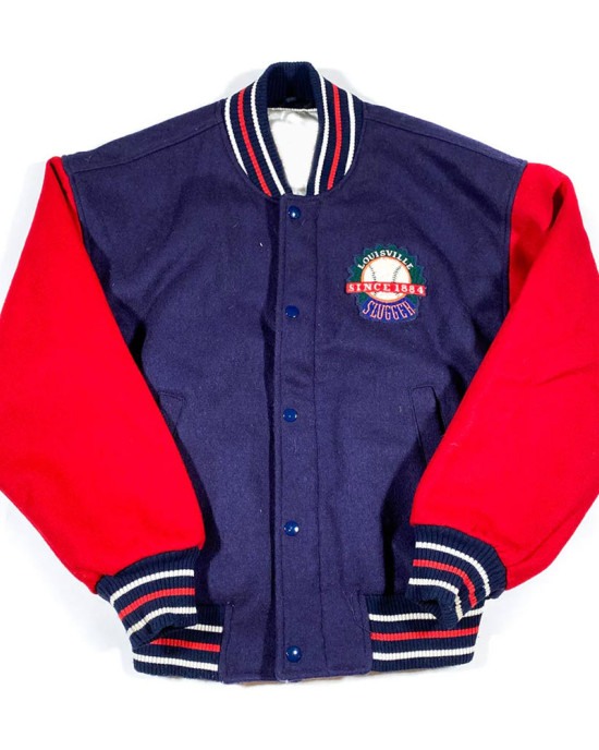 90s Louisville Slugger Blue and Red Varsity Jacket 90s Louisville Slugger Blue and Red Varsity Jacket