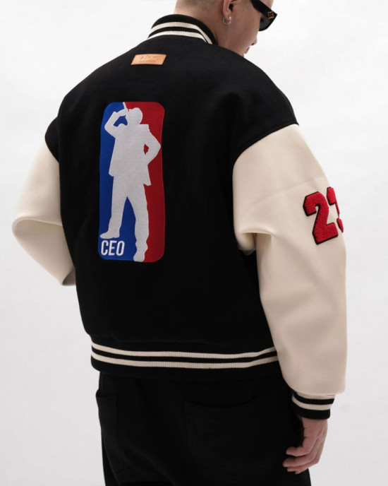 A Few Good Kids CEO Baseball Varsity Black Jacket A Few Good Kids CEO Baseball Varsity Black Jacket