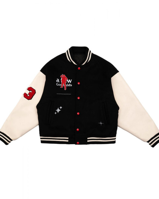 A Few Good Kids CEO Baseball Varsity Black Jacket A Few Good Kids CEO Baseball Varsity Black Jacket