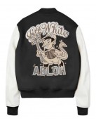 AC Milan Off White College Varsity Bomber Jacket