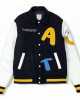Adventure Time Black and White Varsity Jacket Adventure Time Black and White Varsity Jacket