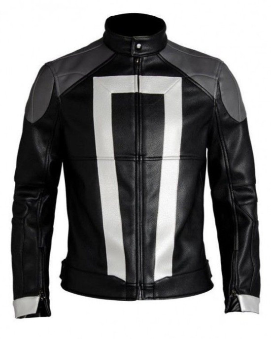 Agents Of Shield Ghost Rider Black Leather Jacket Agents Of Shield Ghost Rider Black Leather Jacket