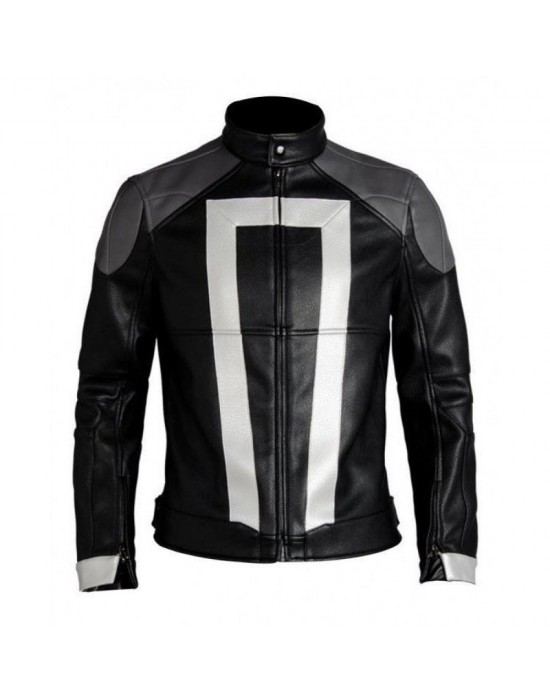 Agents Of Shield Ghost Rider Black Leather Jacket