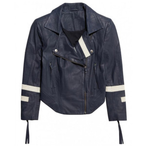 Agents of Shield Chloe Bennet Blue Leather Jacket
