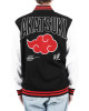 Akatsuki Black and White Varsity Jacket Akatsuki Black and White Varsity Jacket