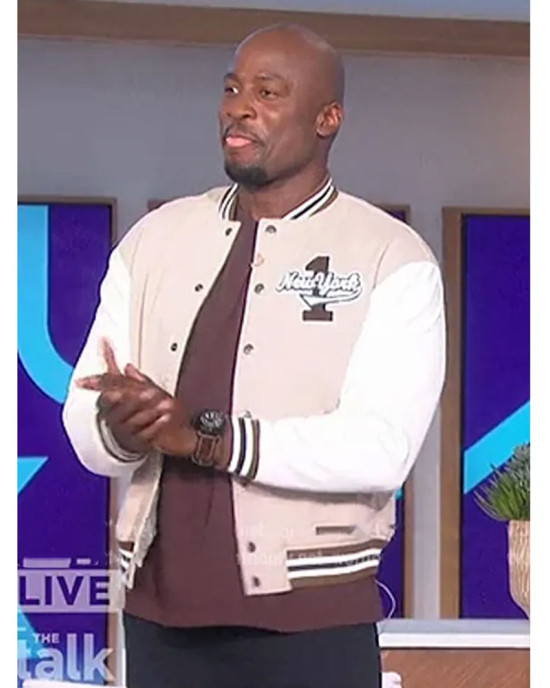 Akbar Gbajabiamila The Talk Varsity Jacket Akbar Gbajabiamila The Talk Varsity Jacket