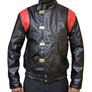 Akira Capsule Black Leather Jacket Halloween Costume Jacket