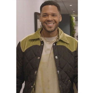 All American S05 Michael Evans Behling Quilted Black Jacket